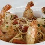 Angel Hair With Spicy Shrimp recipe photo from the Diabetic Gourmet Magazine diabetic recipes archive.